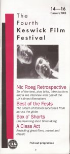 2003 Festival Brochure cover